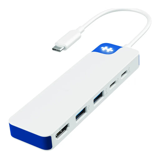 Hyper HyperDrive Flex USB-C-hub, 5 porter, hvit og blå