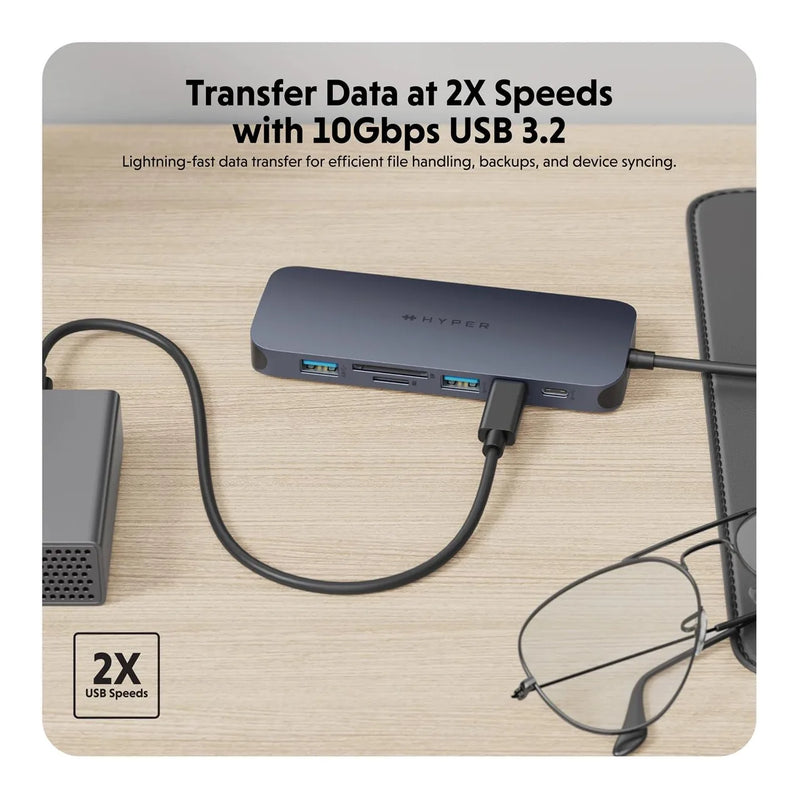 Hyper HyperDrive Next USB-C-hub, 11 porter, midnattsblå, bilde 9