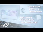Video: ASUS ROG STRIX Impact III (P520) Ambidextrous trådløs gamingmus, hvit
