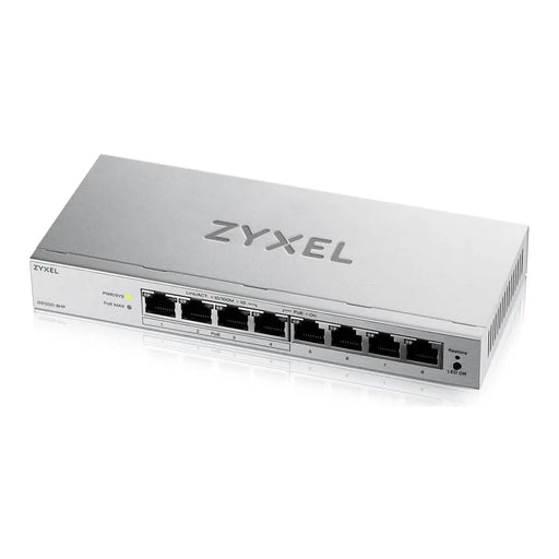 Zyxel GS1200-8HPv3 8-ports gigabit PoE-switch, administrert, 68 W PoE